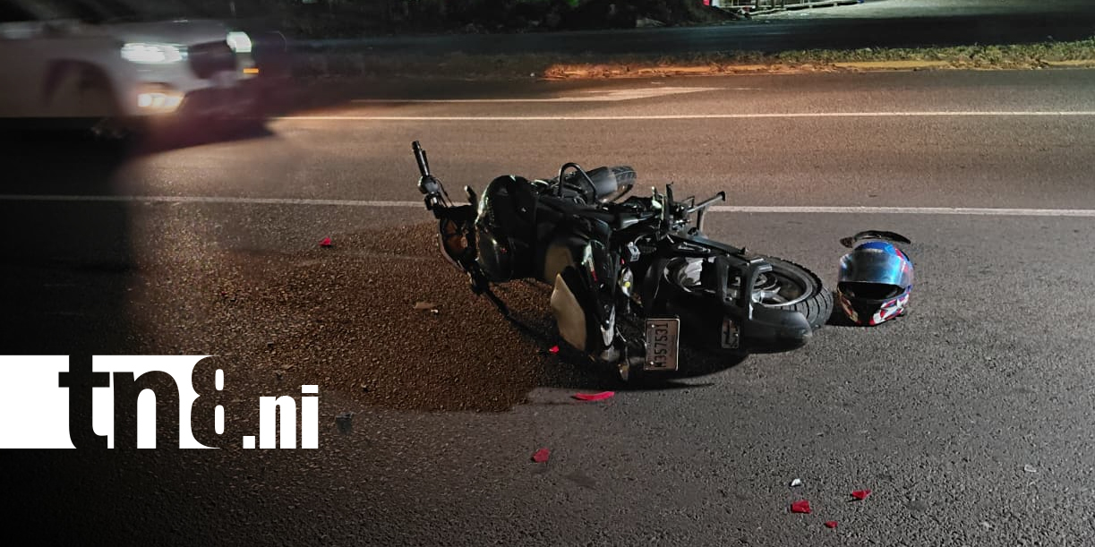 Foto: Choque entre motocicletas deja dos lesionados en Managua/TN8