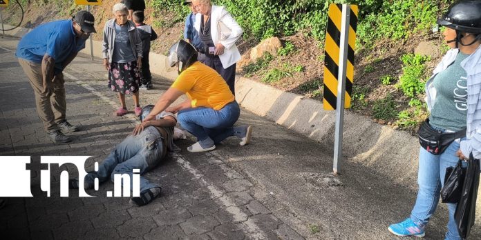 Foto: Motociclista queda grave tras violento accidente en carretera de Estelí/TN8 Foto: Motociclista queda grave tras violento accidente en carretera de Estelí/TN8