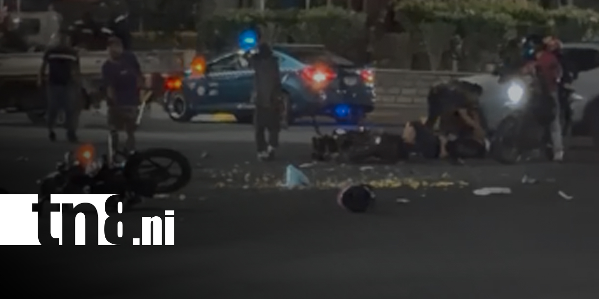 Foto: Colisión deja dos motociclistas lesionados en Managua/TN8