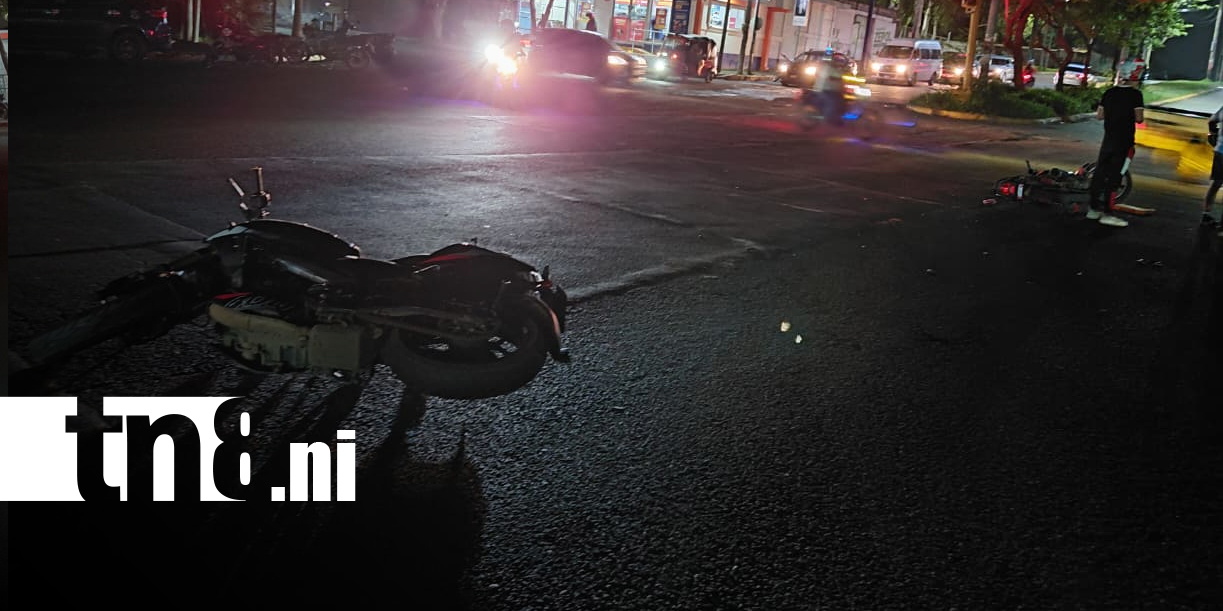 Foto: Accidente en Waspan Sur, Managua, deja motociclista lesionado/TN8