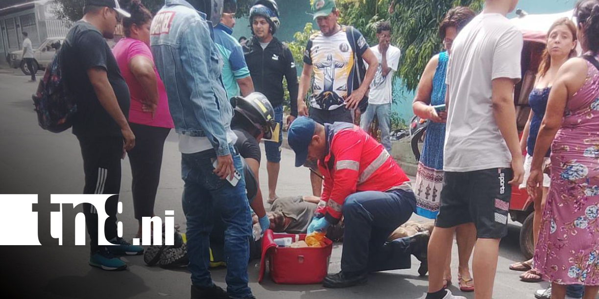Foto: Accidente deja lesionado a adulto mayor en el Reparto Schick/TN8