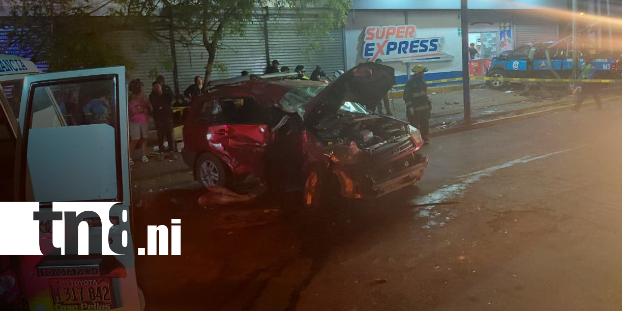 Foto: Fatal choque deja dos fallecidos en el barrio San Judas, Managua/TN8
