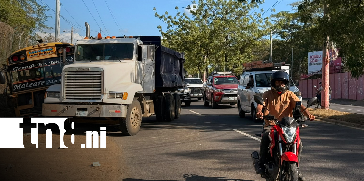 Foto: Bus Managua-Mateare y camión chocan y dejan solo daños materiales/TN8