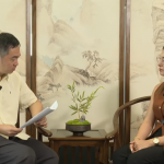 Periodista de Crónica TN8, Alejandra Palacios, comparte su experiencia en China con CGTN Foto: Entrevista a Alejandra Palacios por el medio CGTN en Español en China