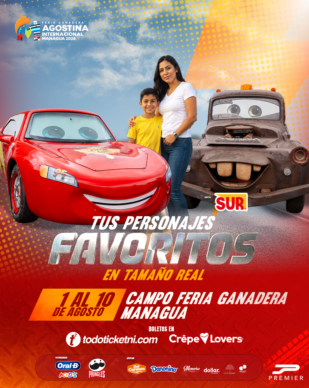 "Tus Personajes Favoritos en Tamaño Real" llega a Managua con una exhibición única de Cars