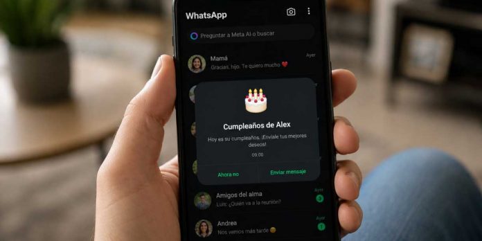 Foto:WhatsApp prepara una función que Telegram ya tenía: llegan los recordatorios de cumpleaños/Cortesía Foto:WhatsApp prepara una función que Telegram ya tenía: llegan los recordatorios de cumpleaños/Cortesía