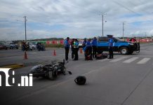 Motociclista pierde la vida en violento choque con taxi en Managua Foto: Accidente en el sector de Esquipulas, Managua / TN8