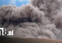 Volcán Telica mantiene actividad con continuas emisiones de gases y cenizas Foto: Actividad en el Volcán Telica / TN8