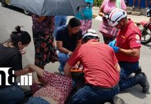 Fuerte choque en Altagracia, Managua: Víctima necesitará 15 puntadas Foto: Accidente de tránsito en Managua / TN8