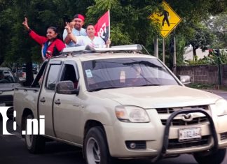 Centenares de familias celebran el 47/19 con una diana en Managua Foto: Diana de celebración de la Revolución Popular Sandinista en Managua / TN8