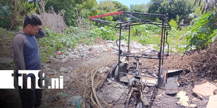 Foto: Robo y quema de caponera en Managua / TN8 Foto: Robo y quema de caponera en Managua / TN8