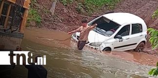 Foto: Taxista arrastrada por corrientes en Siuna / TN8