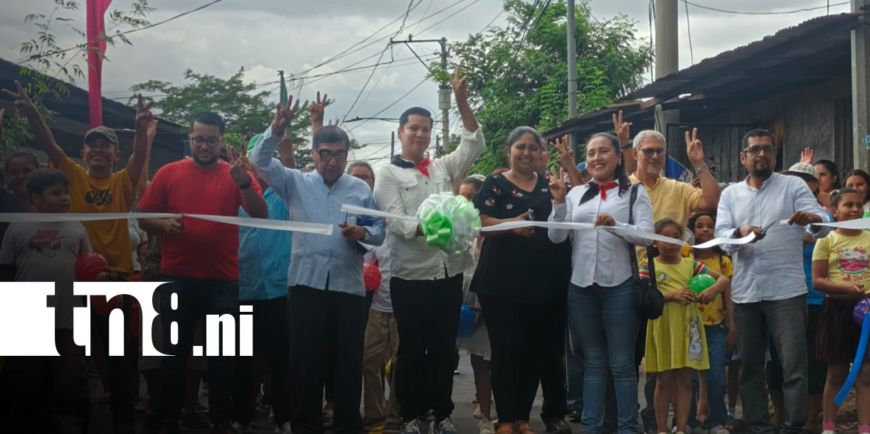 Foto: Nuevas calles en el barrio Luis Alfonso 2, en Managua / TN8
