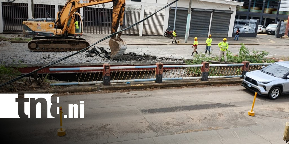 Foto: Avanzan trabajos en la Pista Héroes de la Insurrección, en Managua / TN8