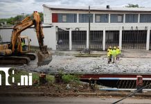 Progreso vial en Managua: Arrancan trabajos de demolición en puente de ENEL Central Foto: Avanzan trabajos en la Pista Héroes de la Insurrección, en Managua / TN8
