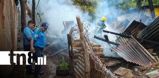 Foto: Incendio en vivienda de Batahola Sur, Managua / TN8