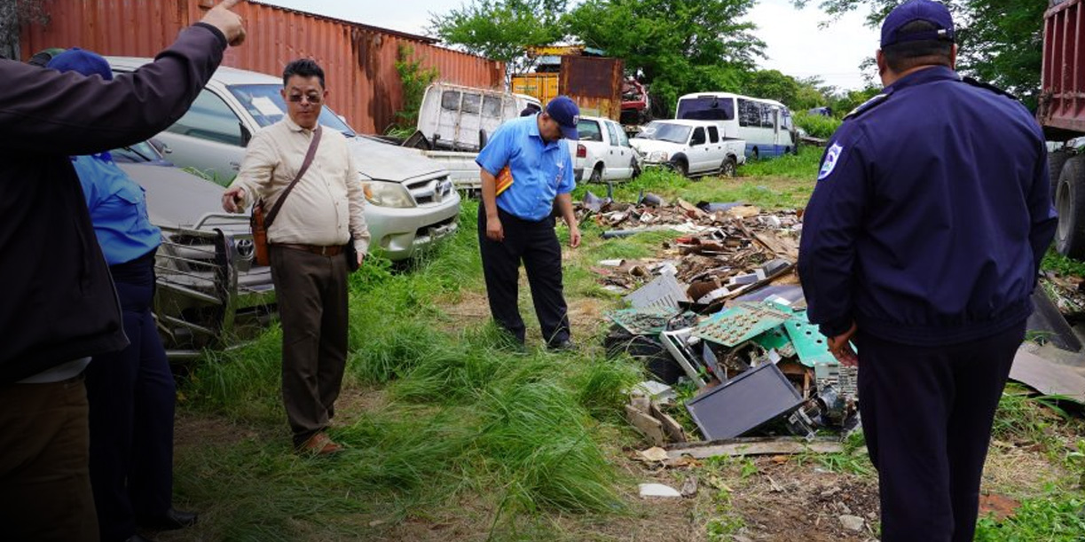 Foto: Destrucción de tragamonedas en Nicaragua