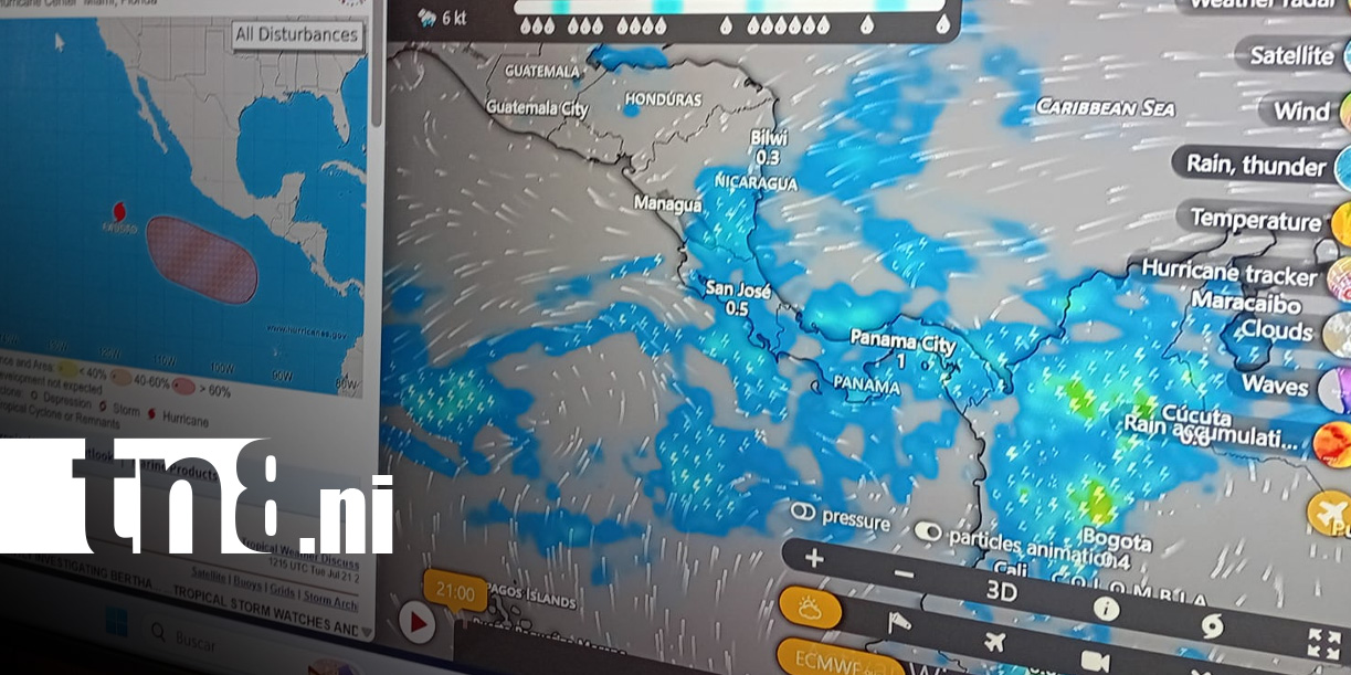 Foto: Pronóstico del clima en Nicaragua / TN8