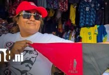 Mercado Ernesto Fernández en Masaya se viste de rojinegro para el 47/19 Foto: Venta de artículos por el 47/19 en Masaya / TN8