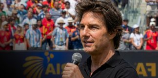 Foto: Tom Cruise en la final de la Copa del Mundo
