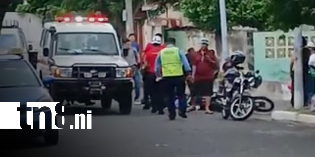Foto: Accidente entre motos en Linda Vista, Managua / TN8