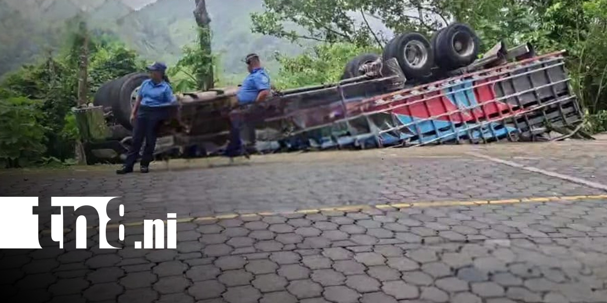 Foto: Vuelco de camión en El Cuá, Jinotega / TN8