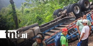 Foto: Vuelco de camión en El Cuá, Jinotega / TN8