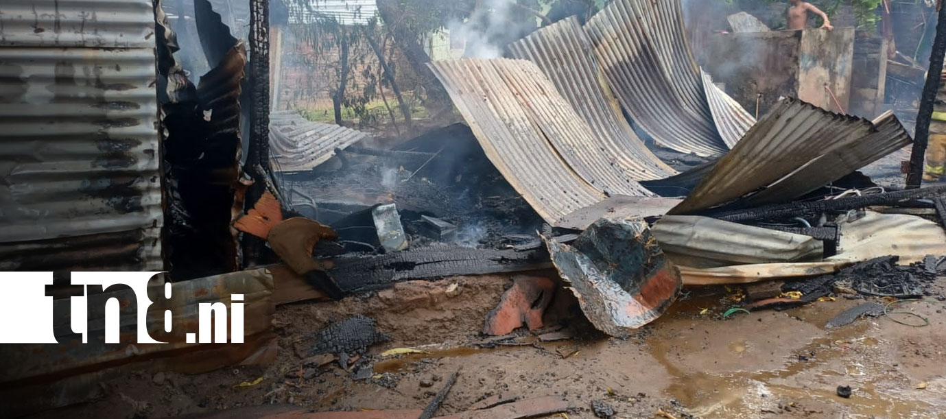 Foto: Incendio consume humilde vivienda en Rivas/TN8