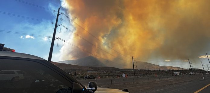Foto: Voraz incendio golpea Nevada/Cortesía