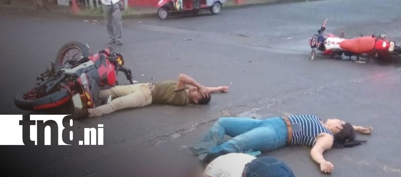 Foto: Colisión entre motocicletas deja tres lesionados en Chontales/TN8