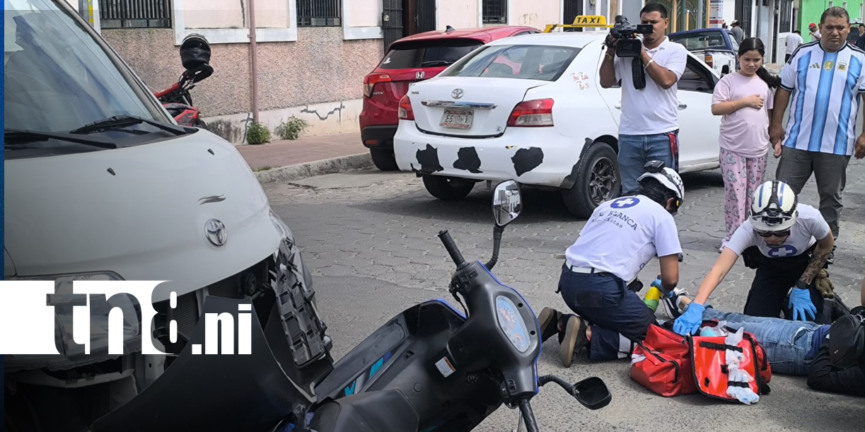 Foto: No respetar el alto provoca accidente y deja a motociclista lesionada en Estelí/tn8
