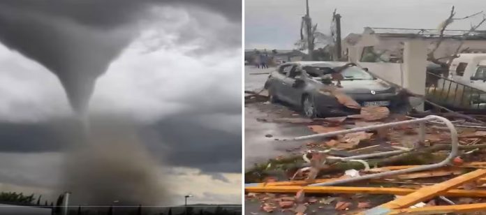 Foto: Tornado golpea Pomas, Francia/Cortesía