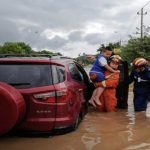 Foto: Tifón Narra desata el caos en Guangxi: ríos desbordados y miles de evacuados/C