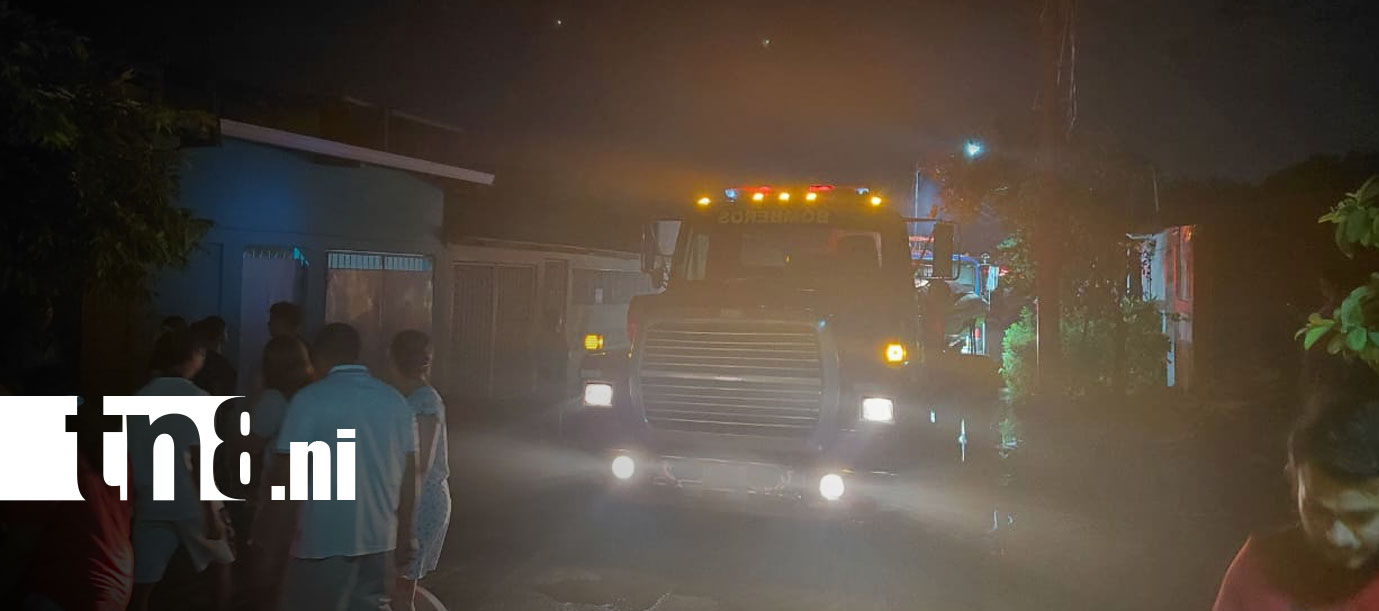 Foto: Incendio causa daños materiales en vivienda de Managua/TN8