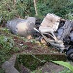 Foto: Camión Freightliner termina en un guindo en Río Blanco/TN8