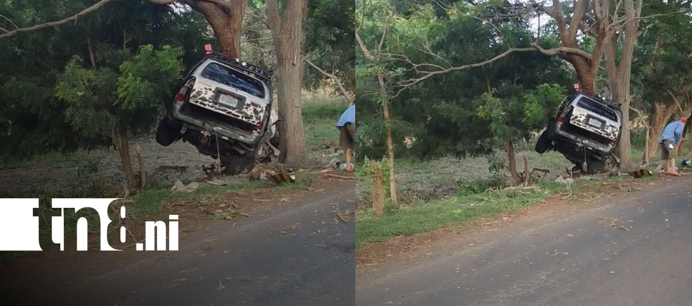 Foto: Accidente deja daños materiales en Rivas/TN8