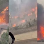 Fuertes vientos desatan un incendio devastador en Washington (VIDEOS) Foto: Incendio arrasa viviendas en Washington/Cortesía