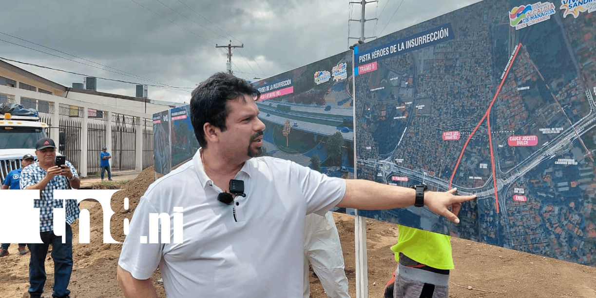 Foto: Obras de drenaje de la Pista Héroes de la Insurrección alcanzan el 72 % /TN8