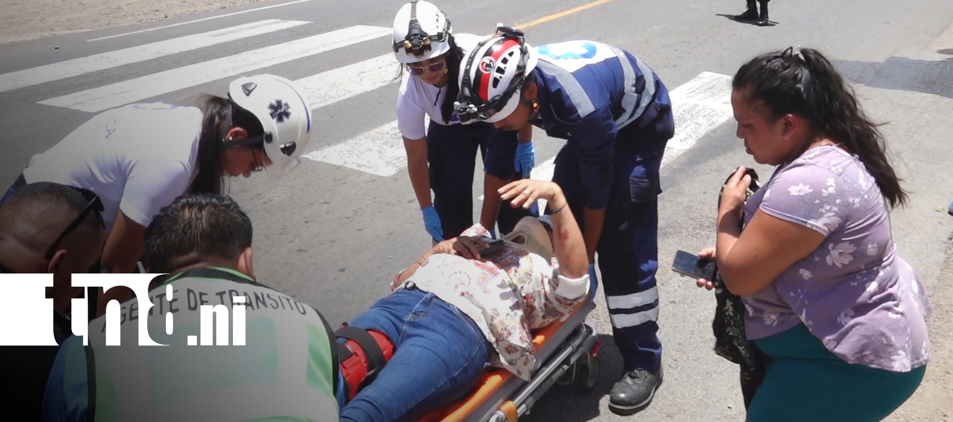 Foto: Mujer queda lesionada tras atropello en Estelí/TN8