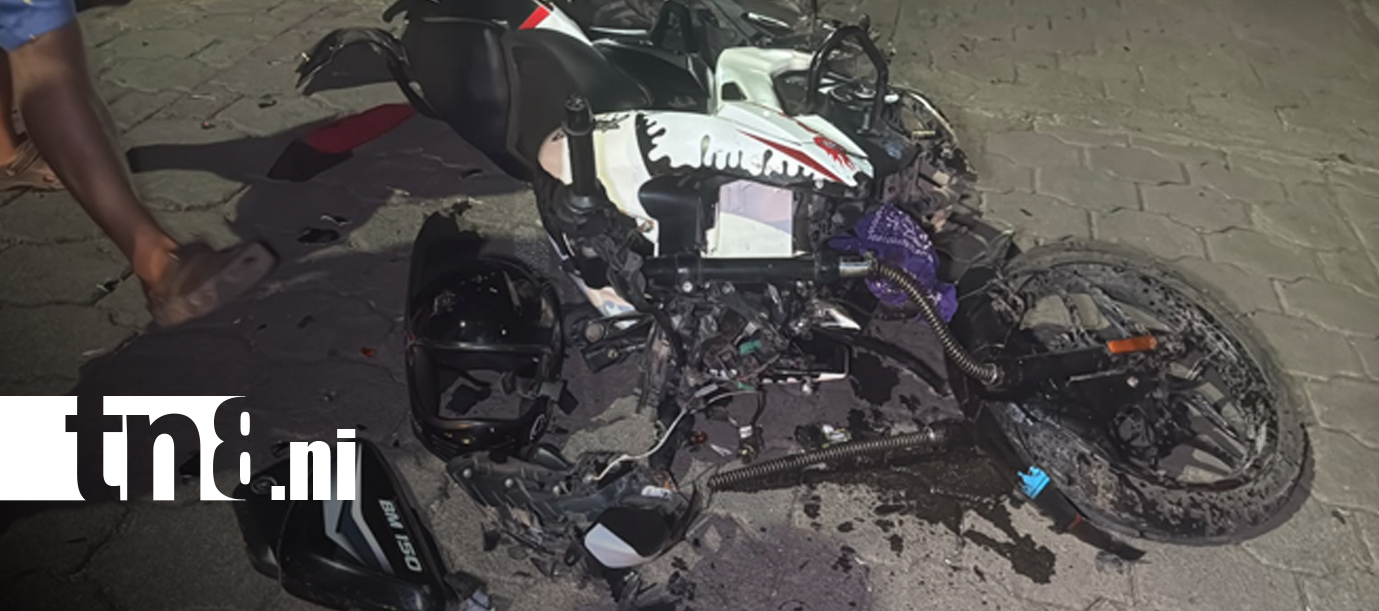 Foto: Fuerte choque de motos deja dos lesionados en Juigalpa/TN8
