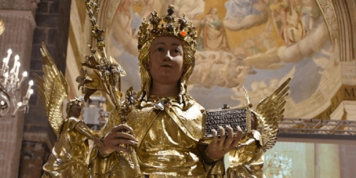 Foto: El cráneo de Santa Ágata vuelve a su histórico relicario /Cortesía Foto: El cráneo de Santa Ágata vuelve a su histórico relicario /Cortesía