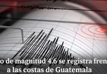 Sismo de magnitud 4.6 sacude el Pacífico frente a las costas de Guatemala Foto: Sismo de magnitud 4.6 sacude el Pacífico frente a las costas de Guatemala/Cortesía