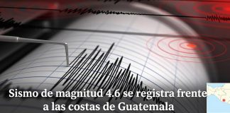 Foto: Sismo de magnitud 4.6 sacude el Pacífico frente a las costas de Guatemala/Cortesía