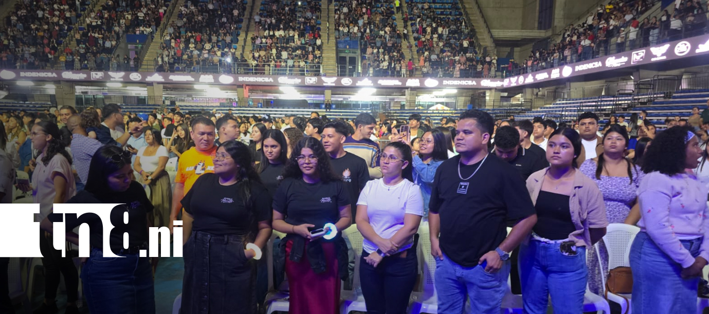 Foto: Managua vive una noche de fe y alabanzas/TN8