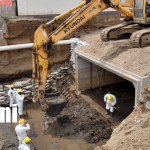 Foto: Obras de drenaje de la Pista Héroes de la Insurrección alcanzan el 72 % /TN8