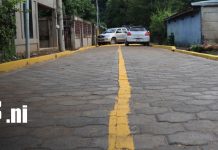 Gobierno Sandinista entrega 200 metros de Calle para el Pueblo a familias del barrio Gilberto Romero en Siuna Foto: Adoquinado mejora calles del barrio Gilberto Romero en Siuna/TN8