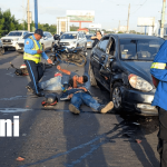 Foto: Accidente deja dos lesionados en Managua /TN8
