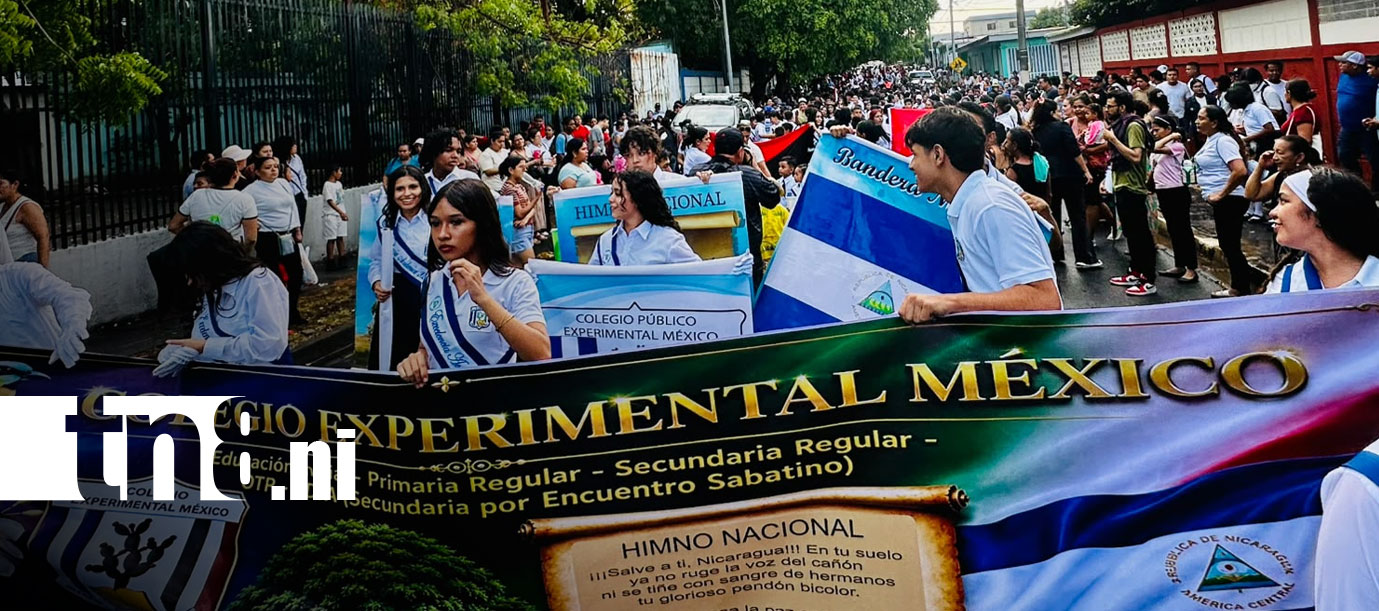 Foto: Colegio Experimental México da inicio a las fiestas patrias con segundo desfile escolar/TN8