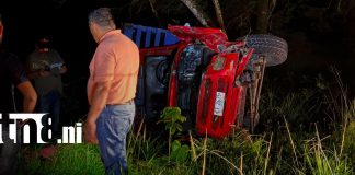 Foto: Camioneta se sale de la vía y deja cinco lesionados en Chontales/TN8