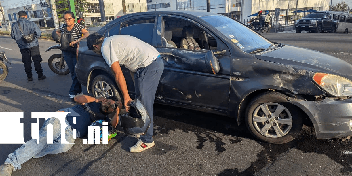 Foto: Accidente deja dos lesionados en Managua /TN8